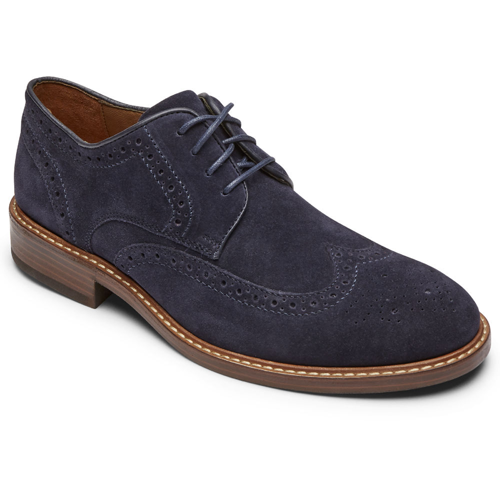 Rockport Lace Up For Mens Navy - Kenton Wingtip - QH1326975